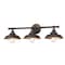 Westinghouse Iron Hill Wall Mount LED, 3-Light, Dimmable, 6.5W, Oil Rubbed Bronze and Metal Shade 6133000 - alternate 5